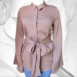 Brown Collared button down Blouse | NWOT